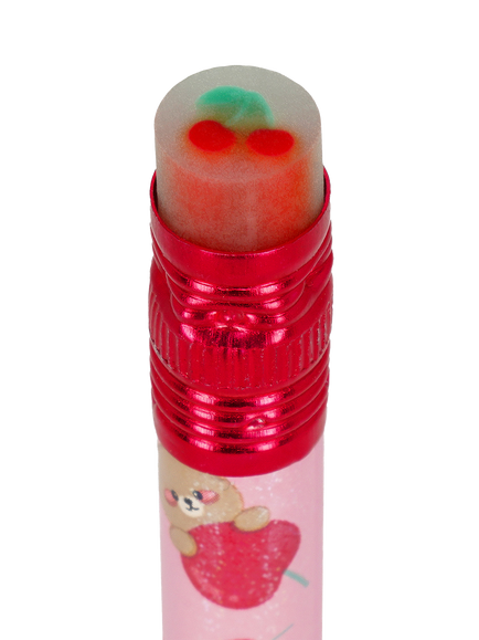 Legami Teddy Bear HB2 Pencil, Pink - view 2, Pink Multi Pink