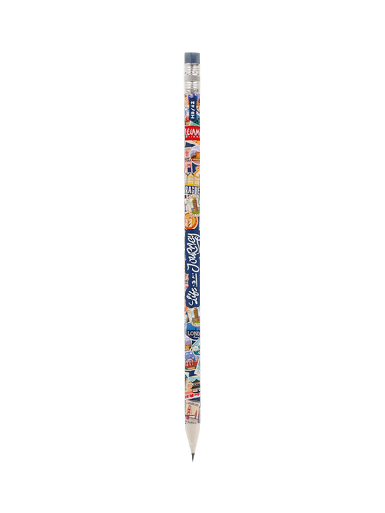 Legami Travel Print HB2 Pencil, Multi, Multi Multi