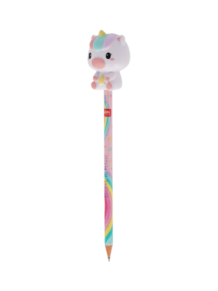 Legami Squeezies Squishy Unicorn 'Believe in Magic' Anti-Stress Pencil - view 2, Multi Multi