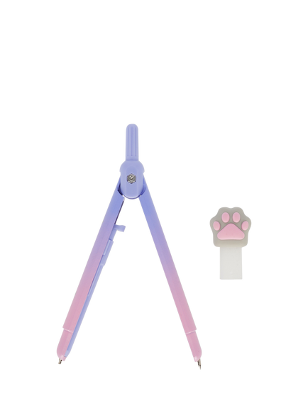 Legami Meow Compass with Mechanical Pencil, Multi - view 2, Multi Multi