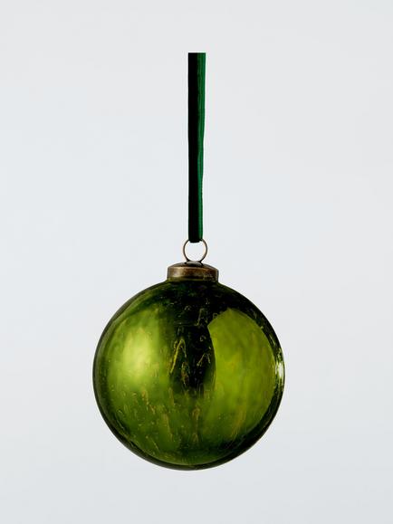 John Lewis The Curator Marble Bauble, Green, Green