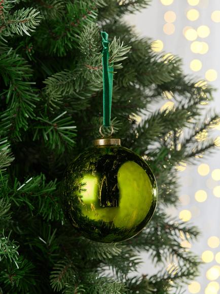 John Lewis The Curator Marble Bauble, Green - view 2, Green