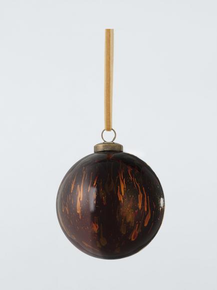 John Lewis The Connoisseur Round Splatter Bauble, Brown, Brown