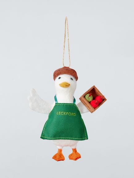 John Lewis Curate and Collect Felt Leckford Estate Duck Tree Decoration, Multi, Multi