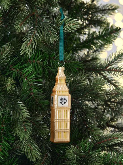 John Lewis Curate & Collect Glass Big Ben Bauble - view 2, Multi