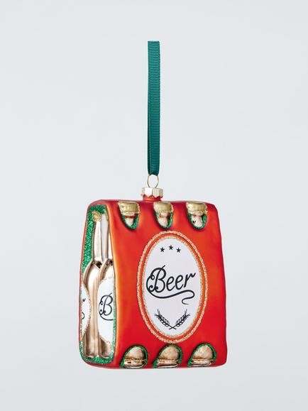 John Lewis Curate & Collect Case of Beer Bauble, Multi, Red