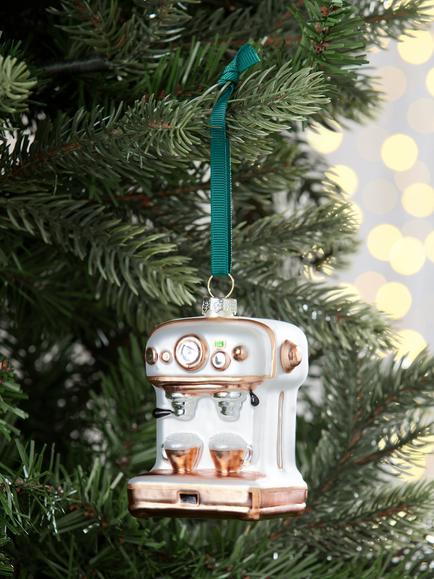 John Lewis Curate & Collect Coffee Machine Bauble, Multi - view 2, Multi