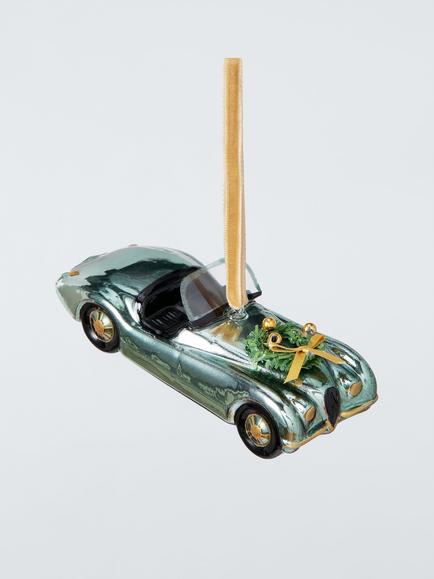 John Lewis The Connoisseur Luxury Convertible Car Bauble, Green, Green