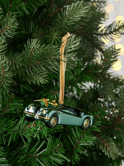John Lewis The Connoisseur Luxury Convertible Car Bauble, Green - view 2, Green