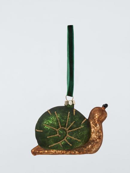John Lewis The Curator Snail Bauble, Green, Green