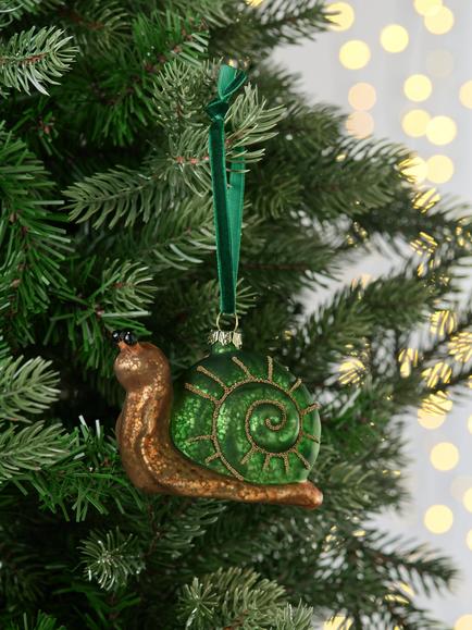 John Lewis The Curator Snail Bauble, Green - view 2, Green