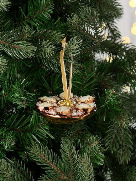 John Lewis The Connoisseur Oyster Platter Bauble, Natural - view 2, Natural