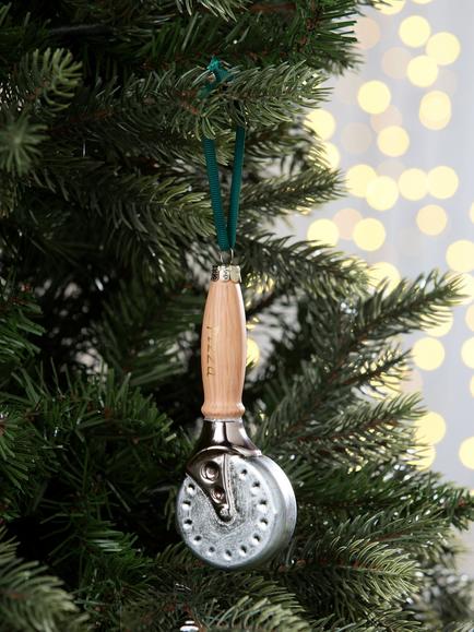 John Lewis Curate & Collect Pizza Cutter Bauble, Multi - view 2, Multi