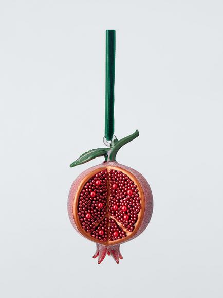 John Lewis The Curator Pomegranate Bauble, Red, Red