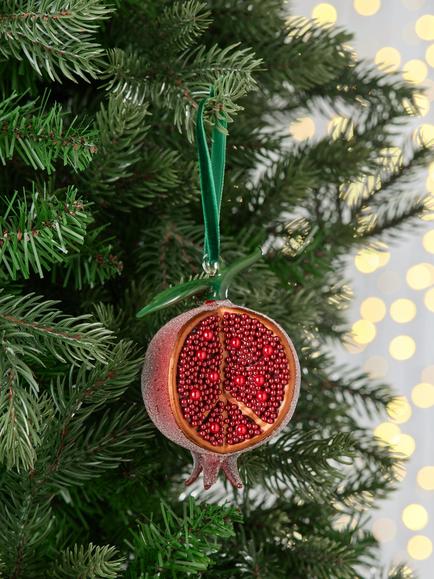 John Lewis The Curator Pomegranate Bauble, Red - view 2, Red