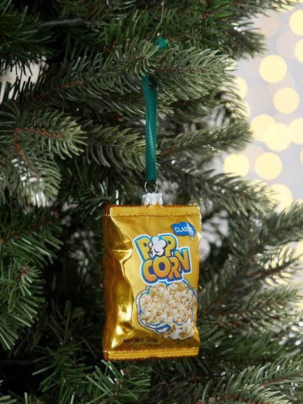 John Lewis Curate & Collect Popcorn Packet Bauble, Multi - view 2, Yellow
