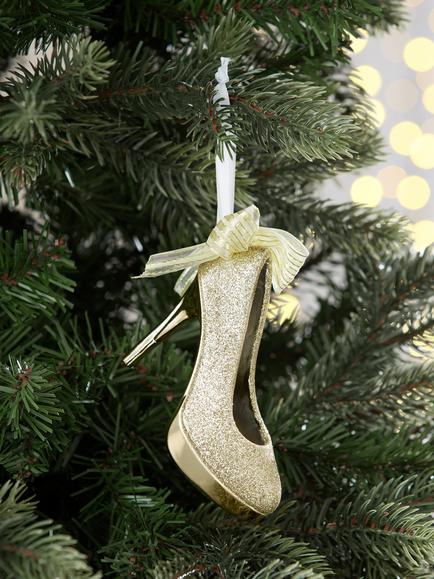 John Lewis The Enthusiast Stiletto with Bow Bauble, Gold - view 2, Gold