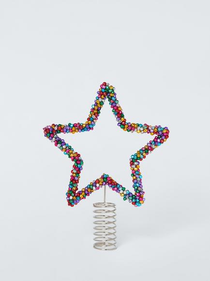 John Lewis Rainbow Bell Star Tree Topper, Multi