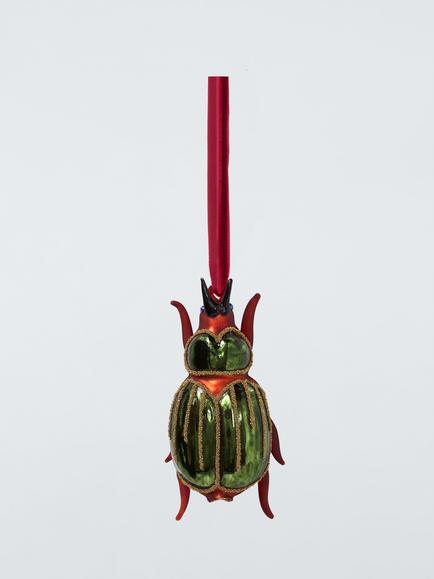 John Lewis The Curator Beetle Bauble, Green, Green
