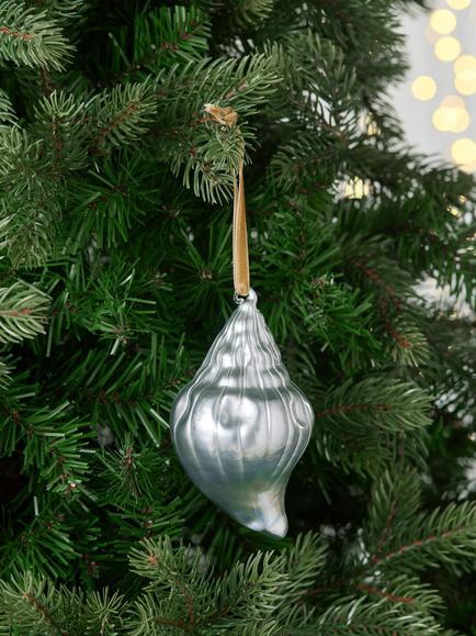John Lewis The Connoisseur Conch Shell Bauble, Silver - view 2, Silver