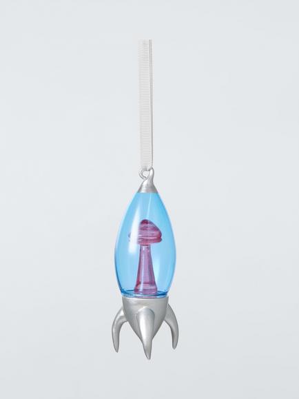 John Lewis The Enthusiast Rocket Lamp Bauble, Blue, Blue