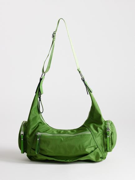 Topshop Cheryl Large Nylon Crossbody Bag, Green