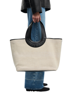 Samsøe Samsøe Saberta Beach Tote Bag, Bone White - view 2, Bone White