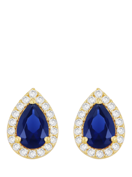 IBB Cubic Zirconia Pear Stud Earrings, Multi, Multi