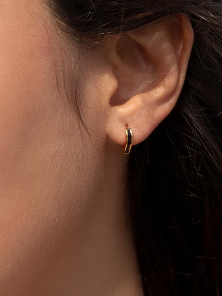 IBB Enamel V-Shape Huggie Hoop Earrings - view 2, Multi