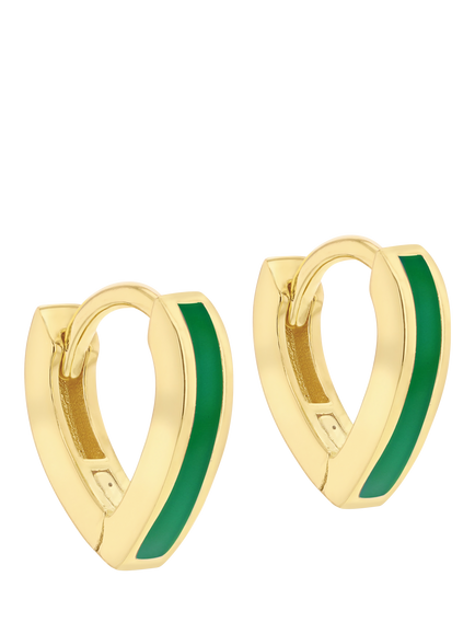 IBB Enamel V-Shape Huggie Hoop Earrings, Multi, Multi
