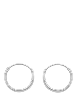 IBB Sterling Silver Large Hoop Earrings, Sterling Silver