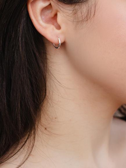 IBB Sterling Silver Large Hoop Earrings - view 2, Sterling Silver