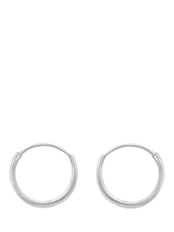 IBB Sterling Silver Medium Hoop Earrings, Sterling Silver