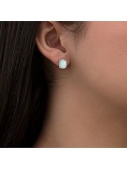 IBB Cubic Zirconia Halo Stud Earrings, Multi - view 2, Multi