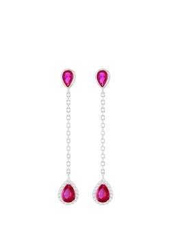 IBB Cubic Zirconia Teardrop Earrings, Multi, Multi