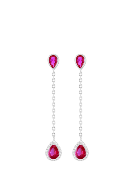 IBB Cubic Zirconia Teardrop Earrings, Multi, Multi