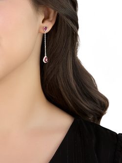 IBB Cubic Zirconia Teardrop Earrings, Multi - view 2, Multi
