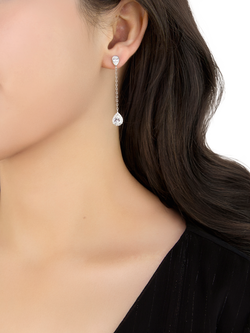IBB Cubic Zirconia Teardrop Earrings, Multi - view 2, Multi