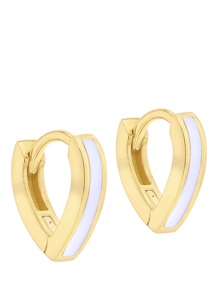 IBB Enamel V-Shape Huggie Hoop Earrings, Multi, Multi