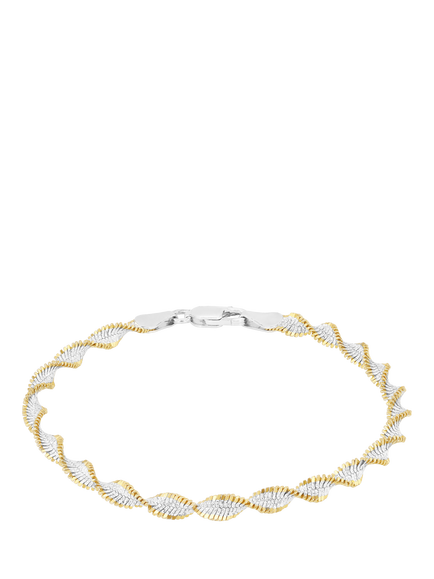IBB Two Tone Twisted Herringbone Bracelet, Multi, Multi