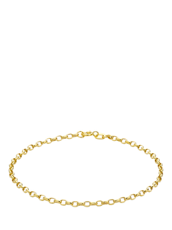 IBB 9ct Yellow Gold Oval Belcher Bracelet, Yellow Gold