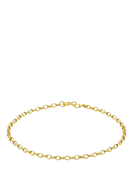 IBB 9ct Yellow Gold Oval Belcher Bracelet, Yellow Gold