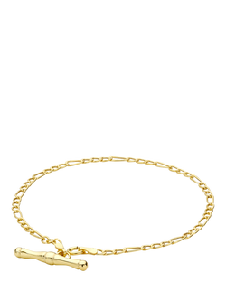 IBB 9ct Yellow Gold T-Bar Figaro Albert Bracelet, Yellow Gold