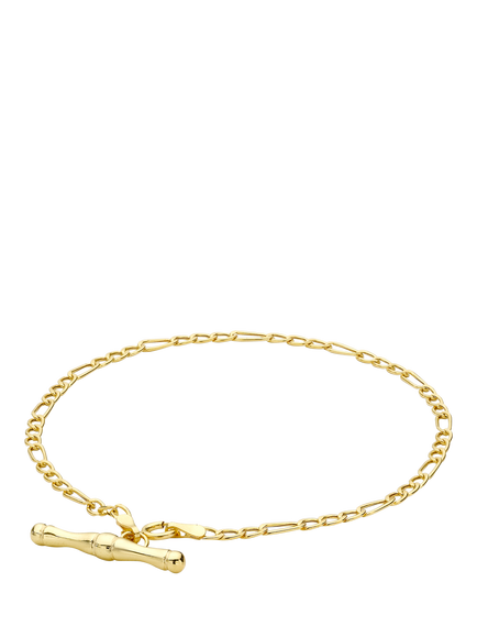 IBB 9ct Yellow Gold T-Bar Figaro Albert Bracelet, Yellow Gold