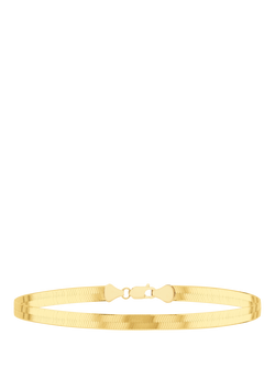 IBB Triple Herringbone Bracelet, Gold, Gold