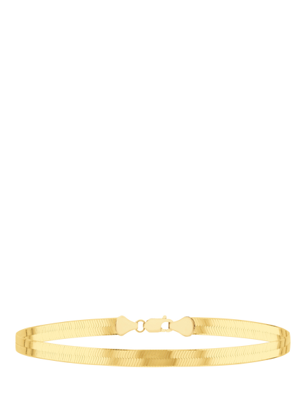 IBB Triple Herringbone Bracelet, Gold, Gold