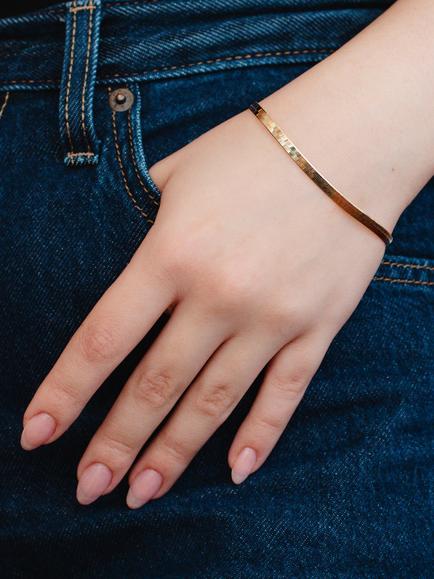 IBB Triple Herringbone Bracelet, Gold - view 2, Gold