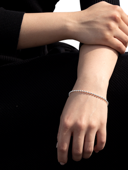 IBB Sterling Silver Ball Chain Bracelet - view 2, Sterling Silver