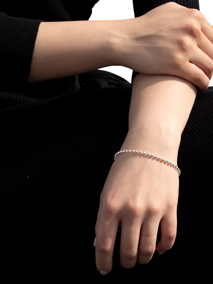 IBB Sterling Silver Ball Chain Bracelet - view 2, Sterling Silver