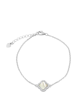IBB Mother of Pearl Clover Bracelet, Multi, Multi